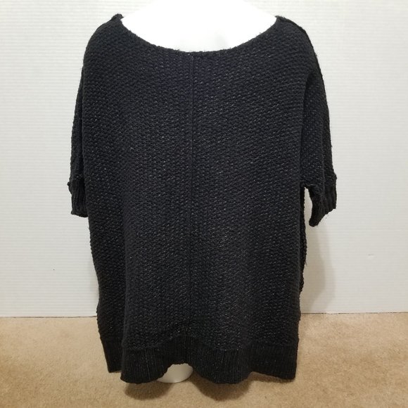 Free People sweater XS Cozy Cat chunky knit pullover oversize side split tunic - Picture 3 of 14